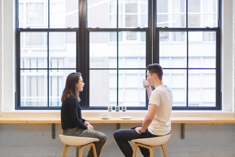 Couple Drinking Coffee Outdoors